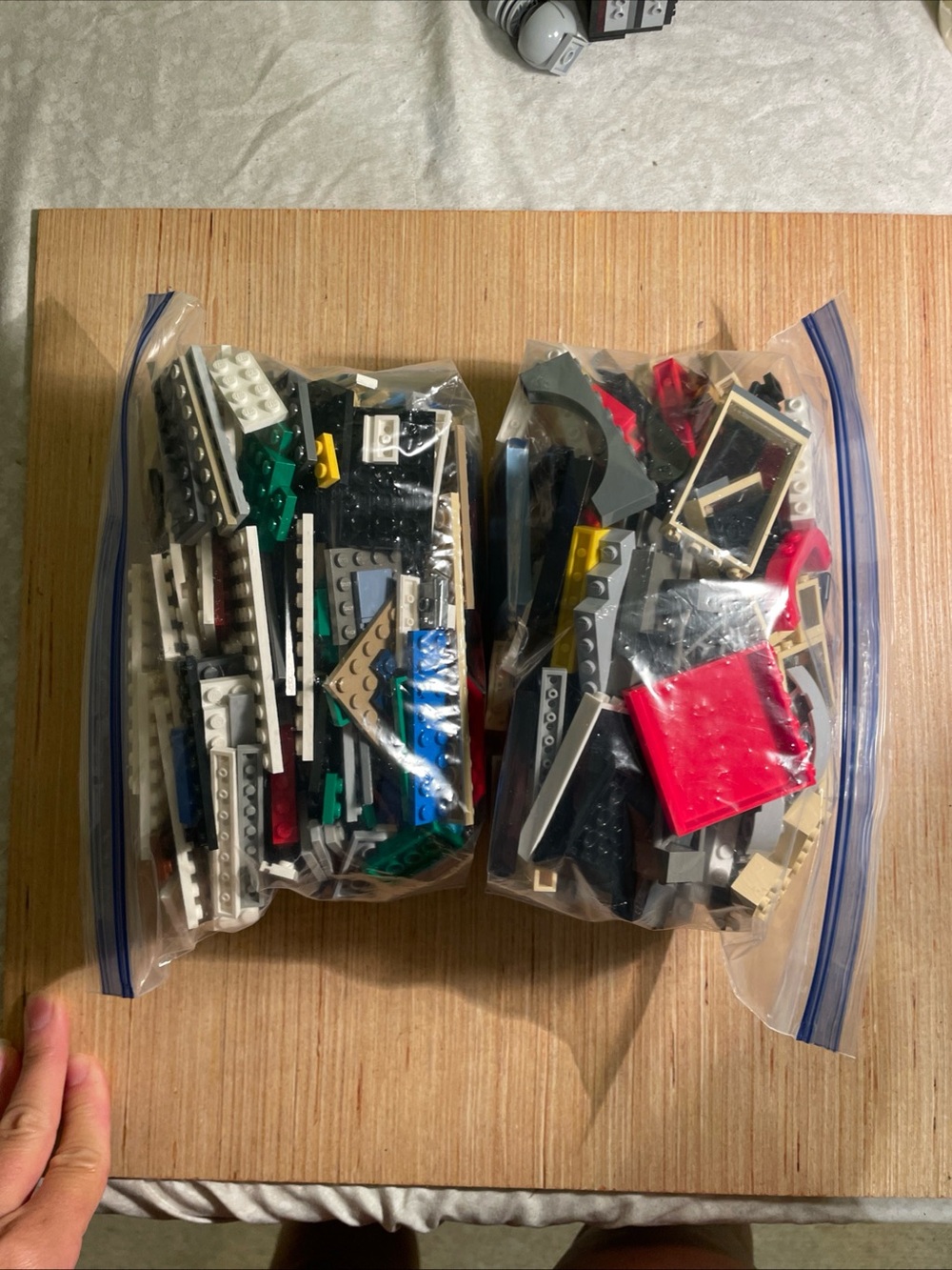 Mixed LEGO Bricks Lot 3+ pounds Black, White, Red, Gray, Green doors windows